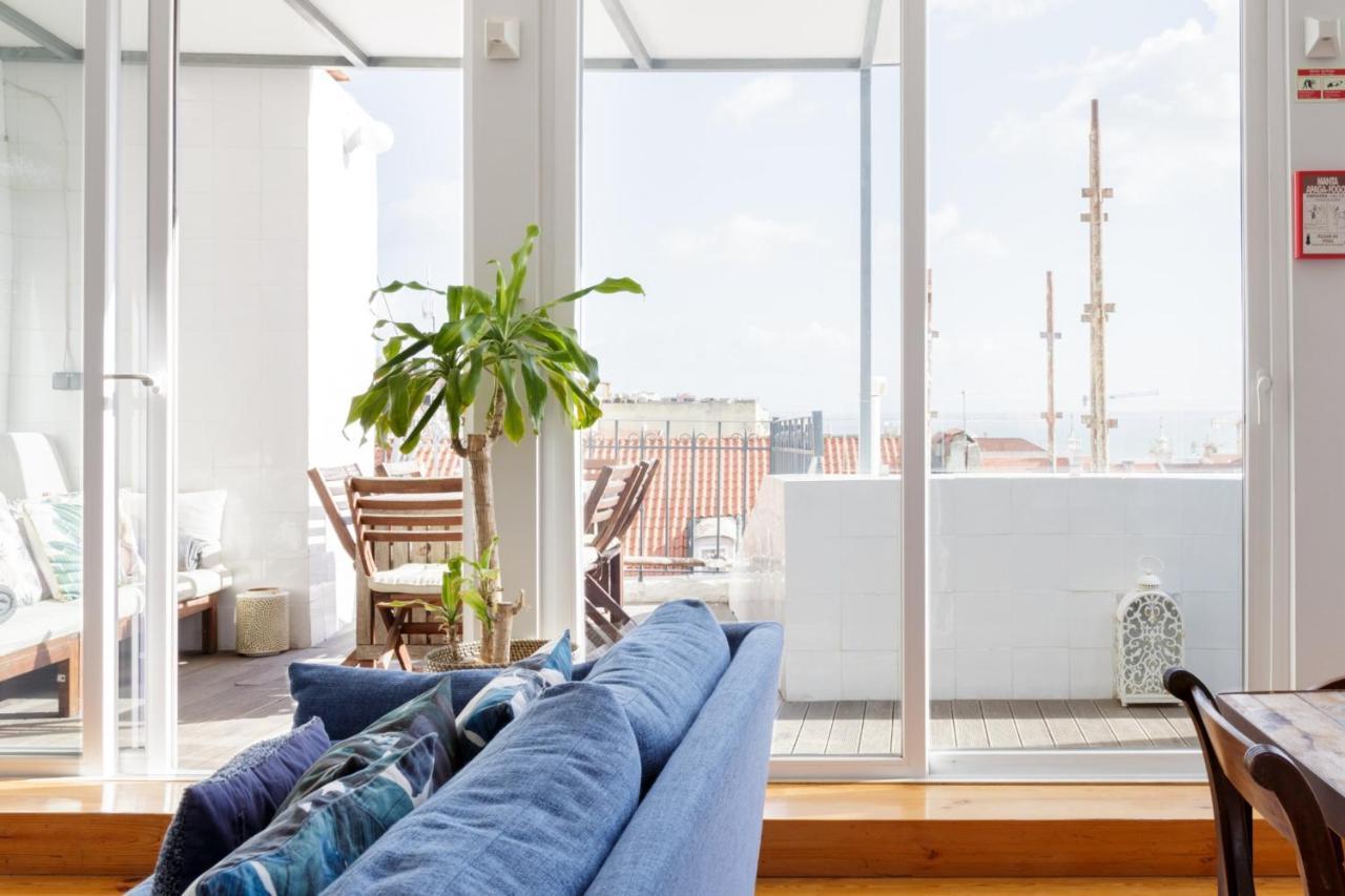 Amazing Rooftop Terrace With River And Historic City View 4 Bedrooms 4 Bathrooms Ac 19Th Century Building Chiado Lizbona Zewnętrze zdjęcie