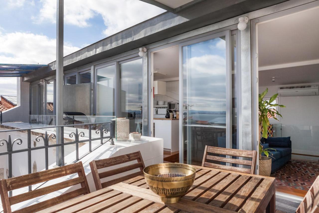 Amazing Rooftop Terrace With River And Historic City View 4 Bedrooms 4 Bathrooms Ac 19Th Century Building Chiado Lizbona Zewnętrze zdjęcie