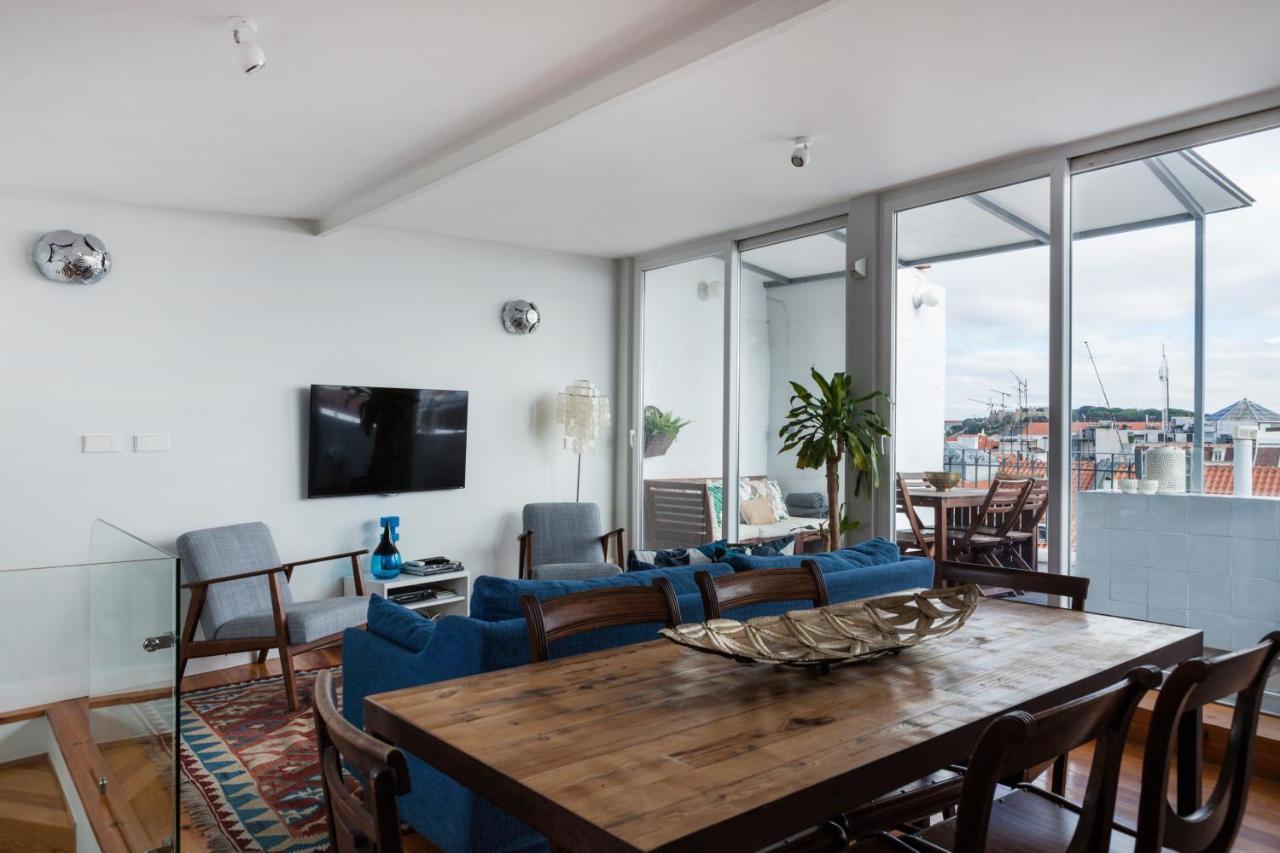 Amazing Rooftop Terrace With River And Historic City View 4 Bedrooms 4 Bathrooms Ac 19Th Century Building Chiado Lizbona Zewnętrze zdjęcie