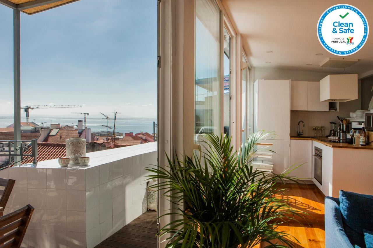 Amazing Rooftop Terrace With River And Historic City View 4 Bedrooms 4 Bathrooms Ac 19Th Century Building Chiado Lizbona Zewnętrze zdjęcie