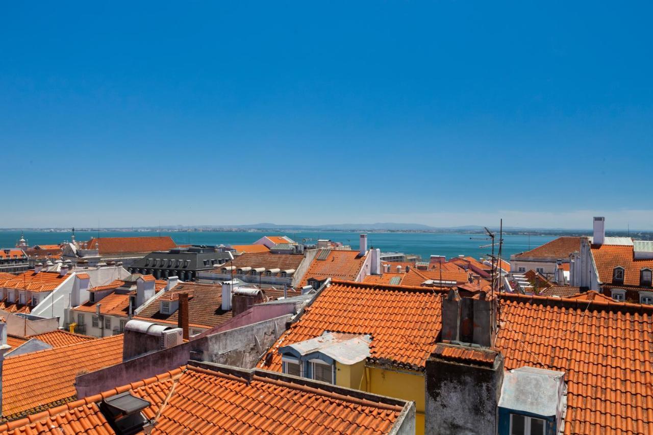 Amazing Rooftop Terrace With River And Historic City View 4 Bedrooms 4 Bathrooms Ac 19Th Century Building Chiado Lizbona Zewnętrze zdjęcie